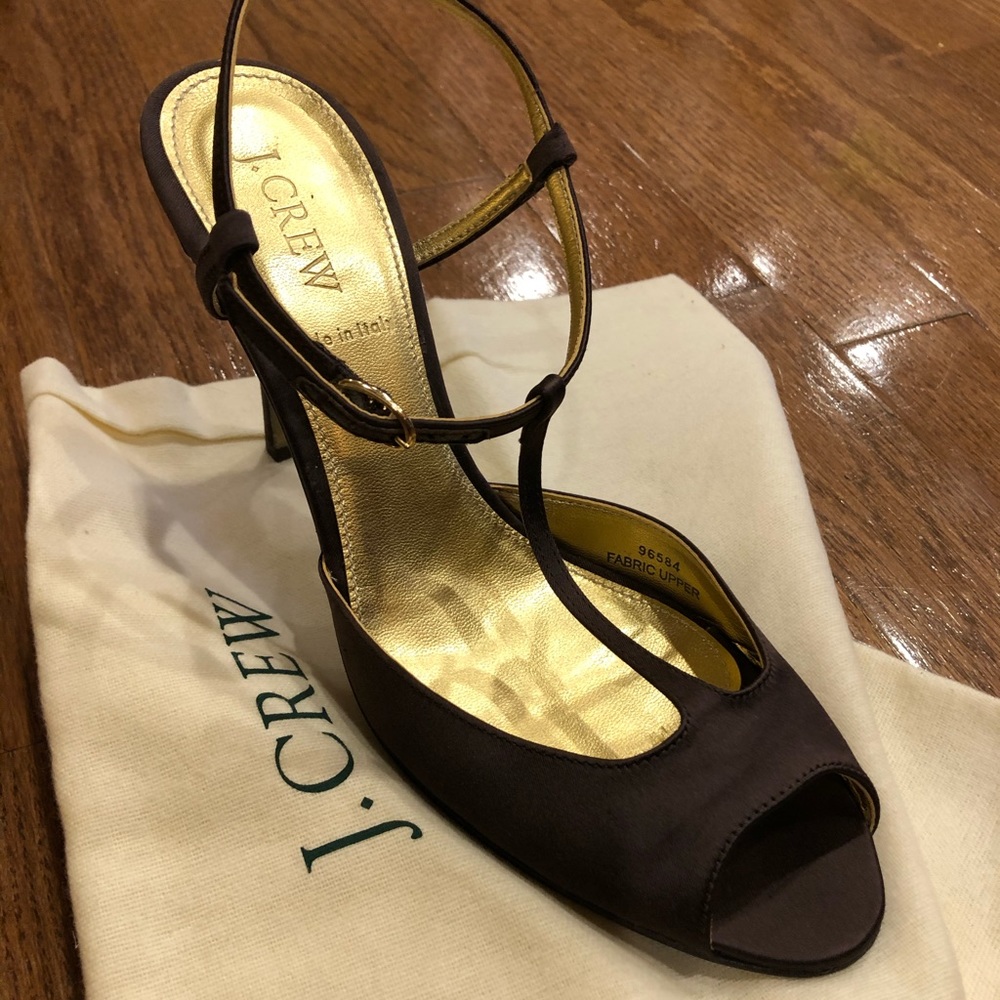 Jcrew tabitha t strap shoes in chocolate- NEW, never worn
